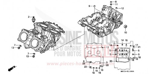 CRANKCASE SET VFR750RK de 1989